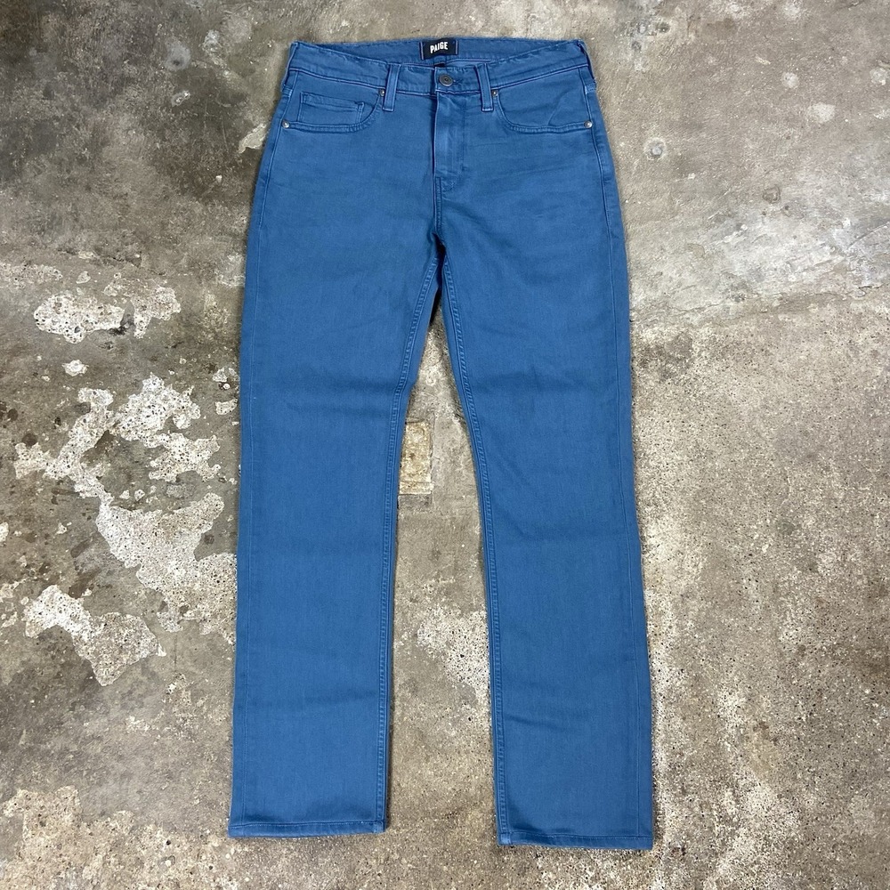 PAIGE Federal Jeans Size 30 Blue Denim Slim Straight Fit Stretch Casual Wear